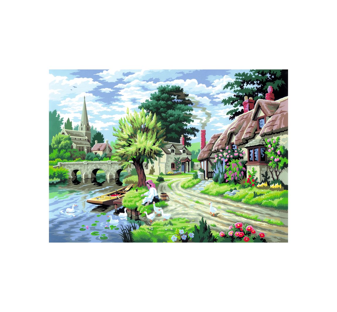 Malen nach Zahlen "Am Fluss", 30 x 40 cm