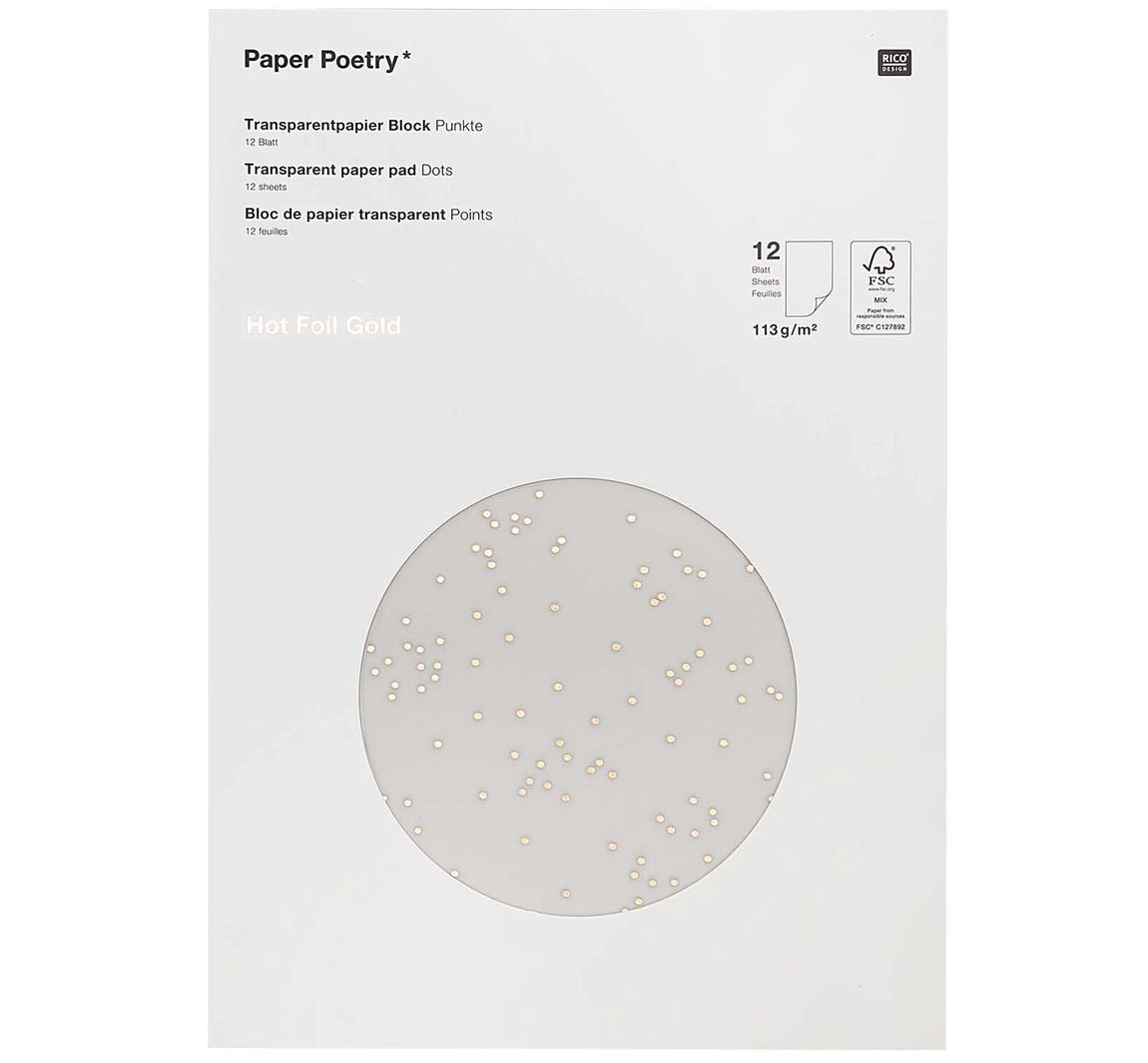 Transparentpapier "Punkte" - Gold
