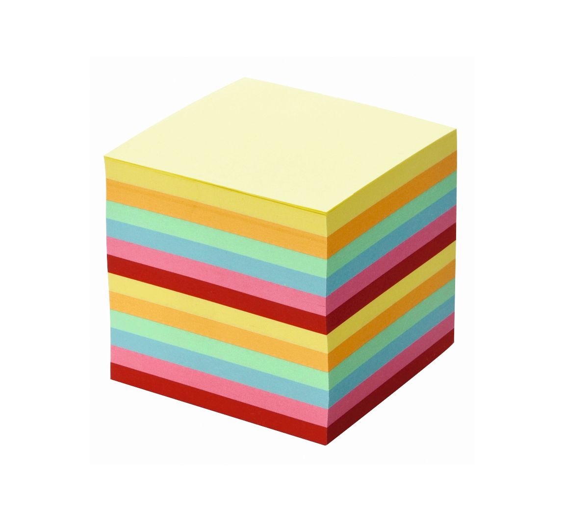 Notizklotz, 9 x 9 x 9 cm - Bunt