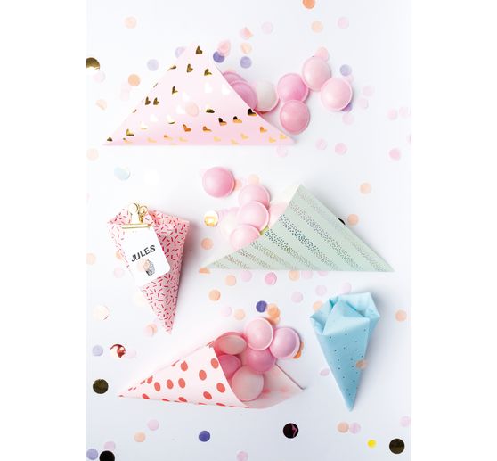 Spitztüten "Pastell Hot Foil", 15er-Set