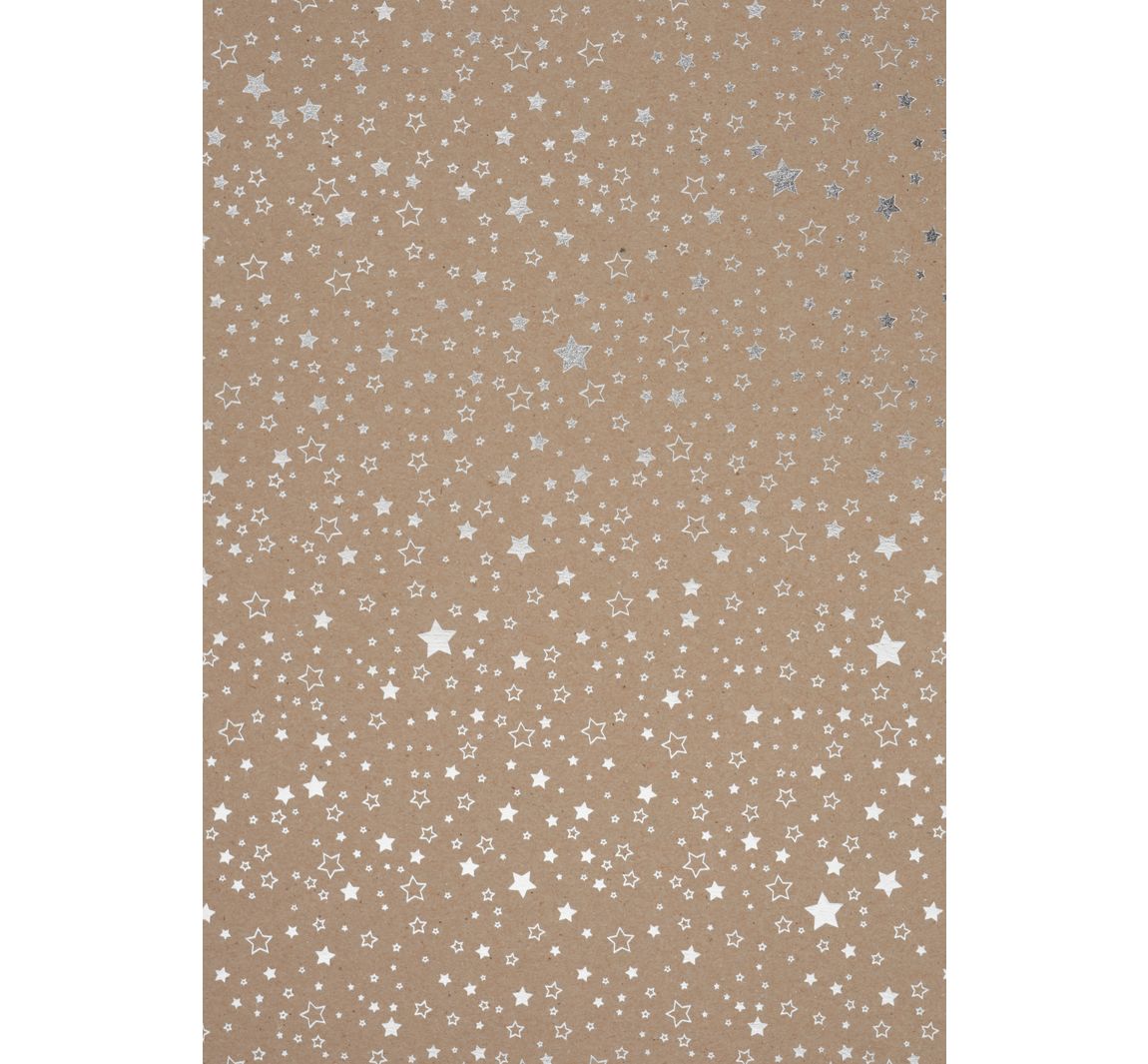Naturkarton "Sterne" - Silber