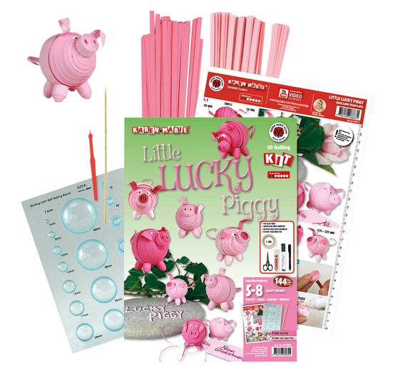 Karen-Marie Quilling-Set "Little Lucky Pig"
