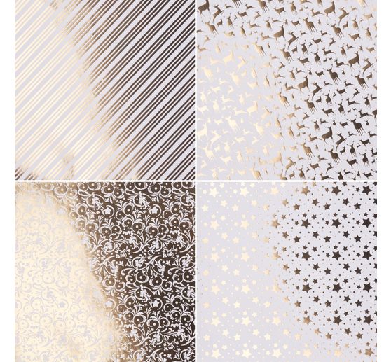 Faltpapier "Golden X-Mas"
