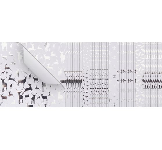 Faltpapier "Silver X-Mas"