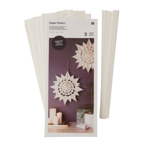 Papiertüten Sterne-Set, groß, Weiß