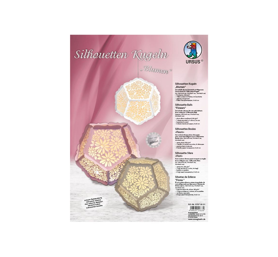Silhouetten-Kugeln "Blumen''
