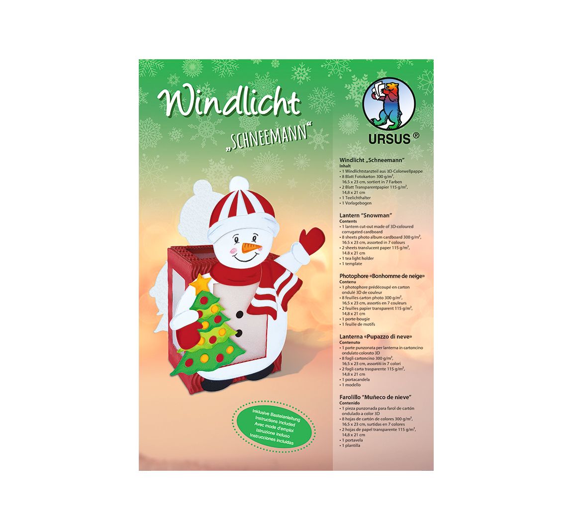 Windlicht "Schneemann"