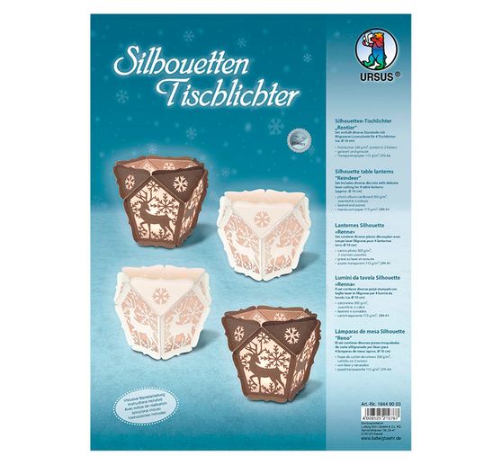 Silhouetten-Tischlichter "Rentier"