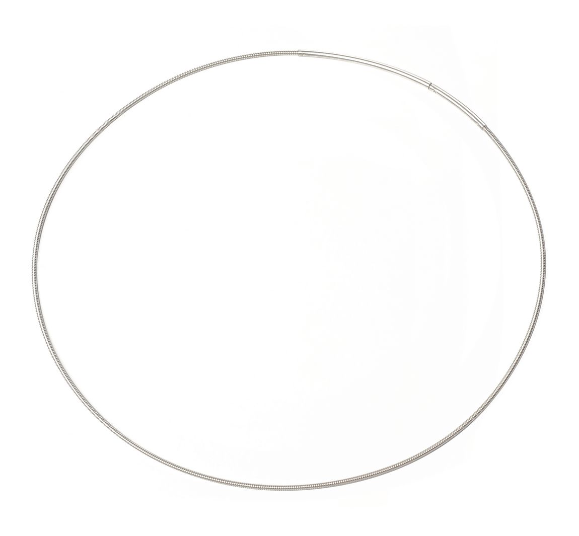 Spiral-Halsreif, 45 cm - versilbert