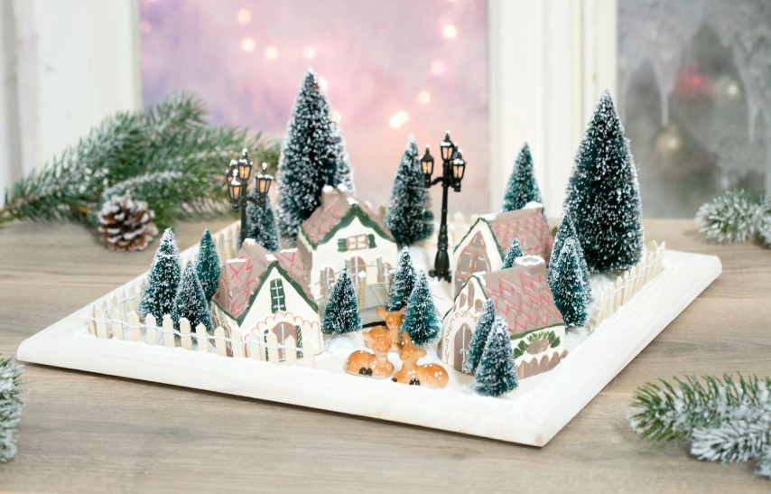 Weihnachtsdorf mit Betonhäusern VBS Hobby