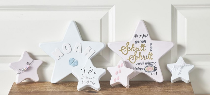Selbst gegossene Sterne in Keramik-Optik