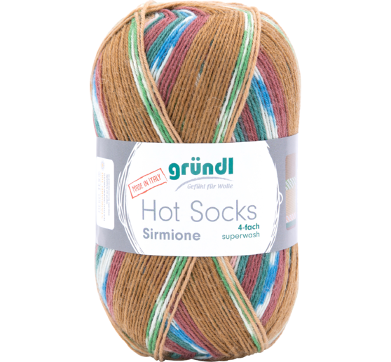 Gründl Hot Socks Sirmione, 100 g, Espresso/Multicolor