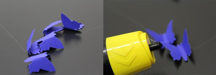 3D-Bild Schmetterlinge aufkleben