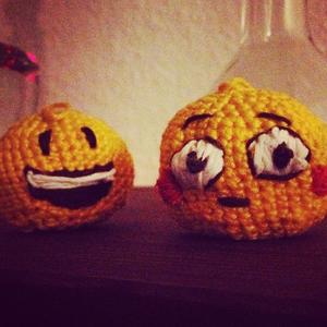 Amigurumi Kugeln häkeln Smileys