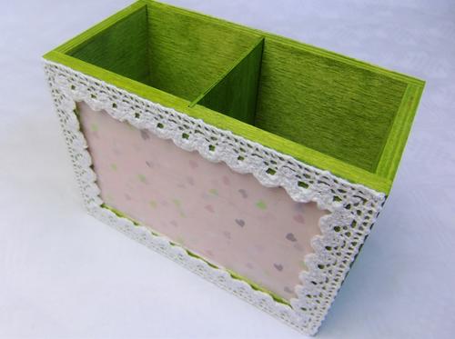 Schreibtischorganizer basteln - fertig