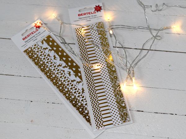 Lichterkette aus Fröbelsternen selber machen