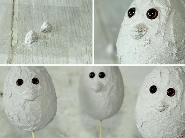Tolle Deko zu Ostern: Küken in Betonoptik aus Styroporeiern
