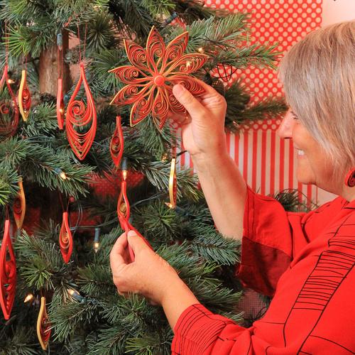 Quilling: Grannies Drops für Weihnachten