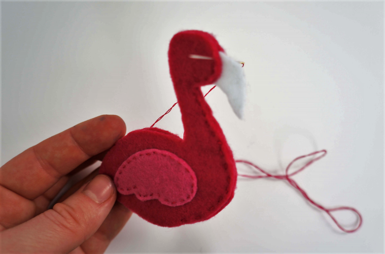 Flamingo aus Filz selber nähen