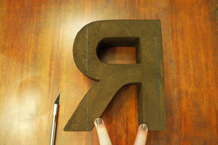 Buchstabenlamp mit Rostfrabe selber machen
