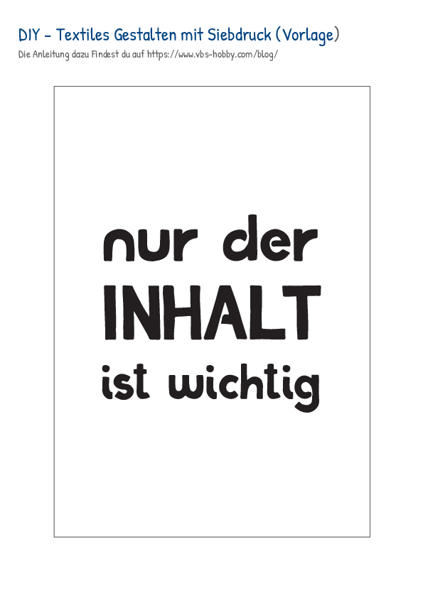 Siebdruck selbermachen mit Anleitung