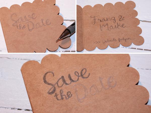 Hochzeitseinladung Anleitung Save the Date